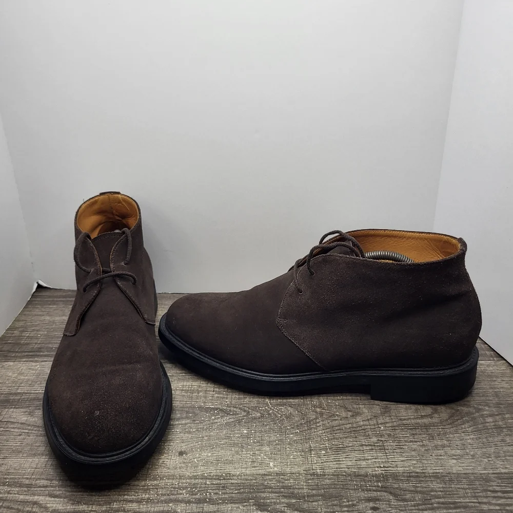 Lanciotti De' Verzi Brown Sude Boots Made in Italy US size 11.5 EU 44.5